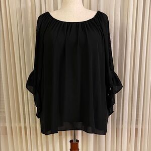 Cato Black Flowing Blouse